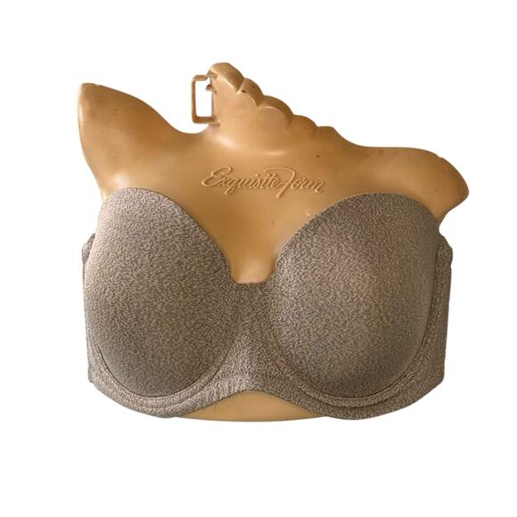 NWT Delimira Tan Strapless Underwire Bra 42DD W593 Convertible Coffee Heather - Picture 1 of 11